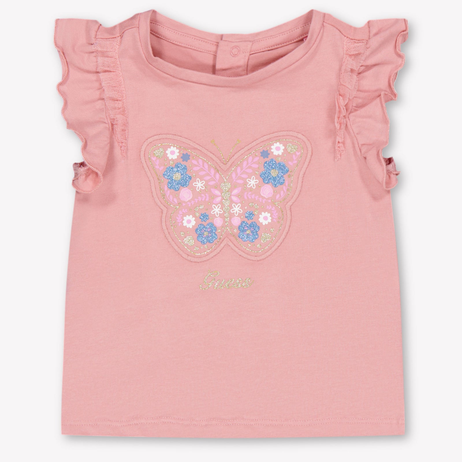 Guess Baby Girls T-Shirt In Old Pink