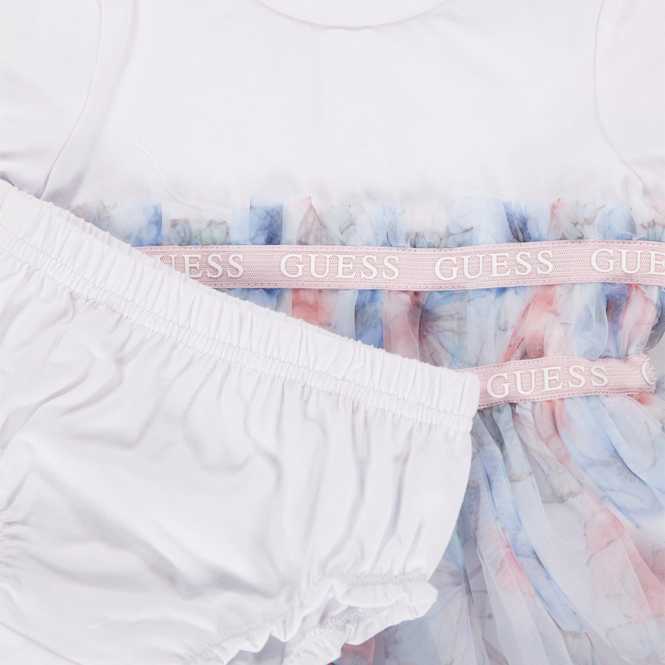 Guess Baby Meisjes Jurk In Wit
