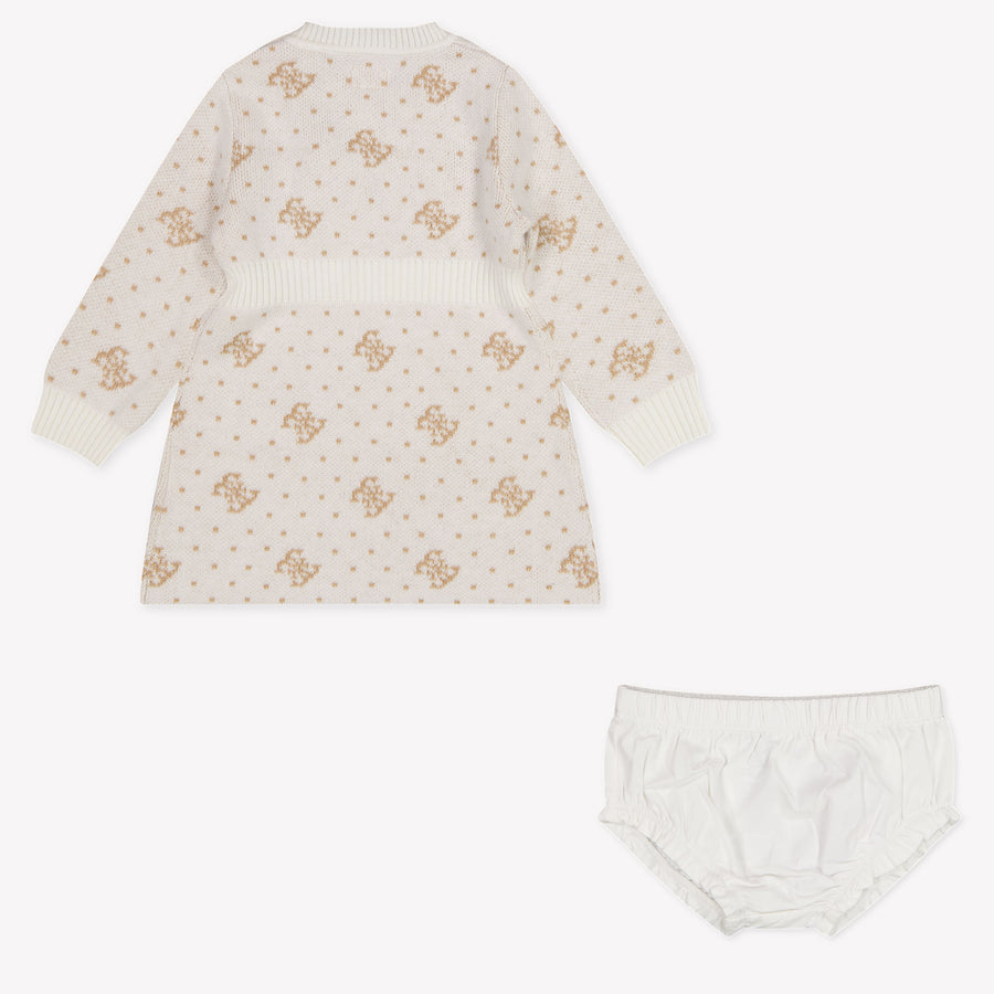 Guess Baby Meisjes Jurk In Off White