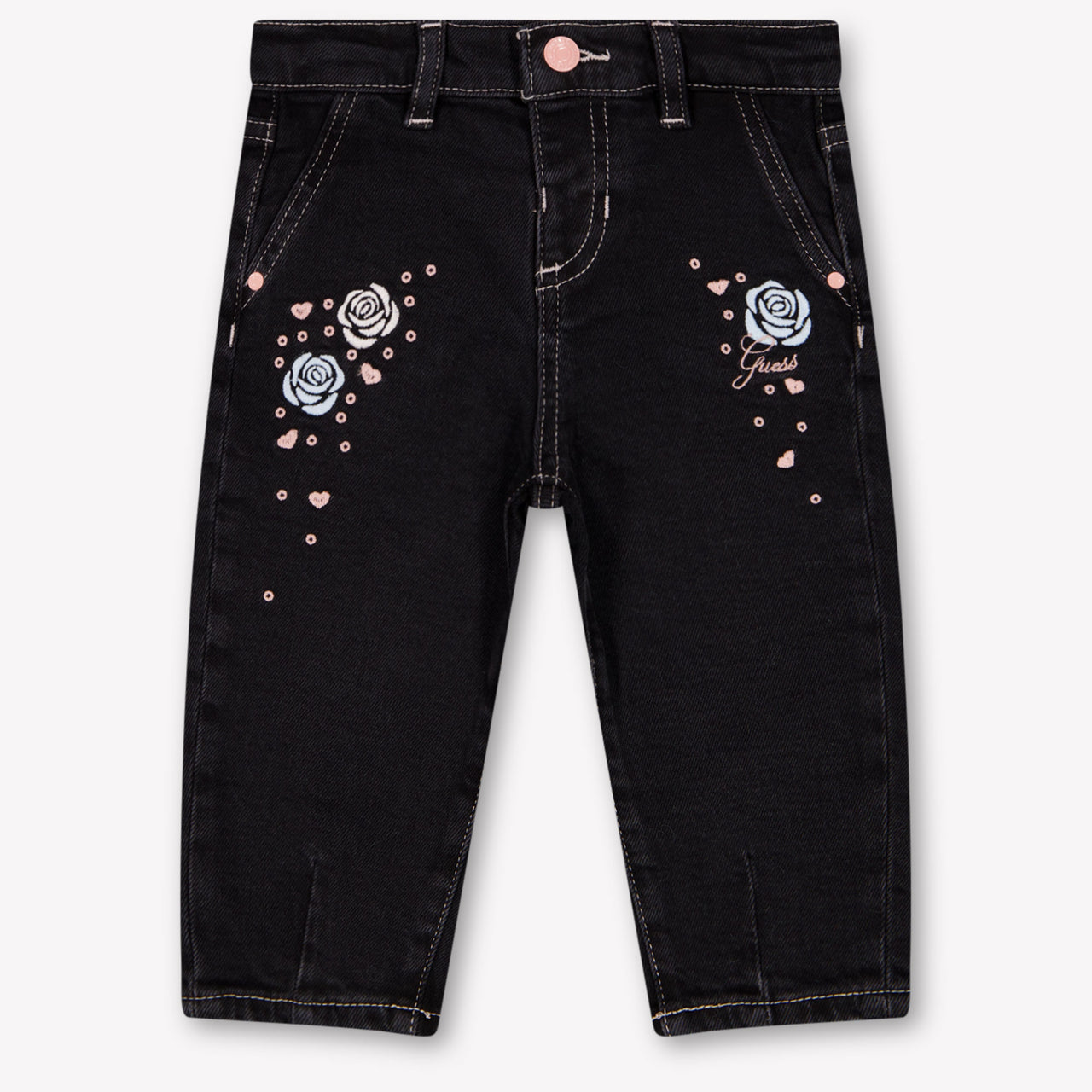 Guess Baby Girls Jeans In Black