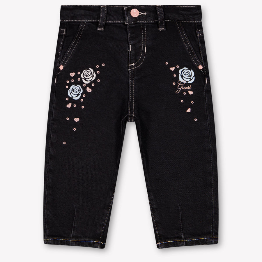 Guess Baby Girls Jeans In Black