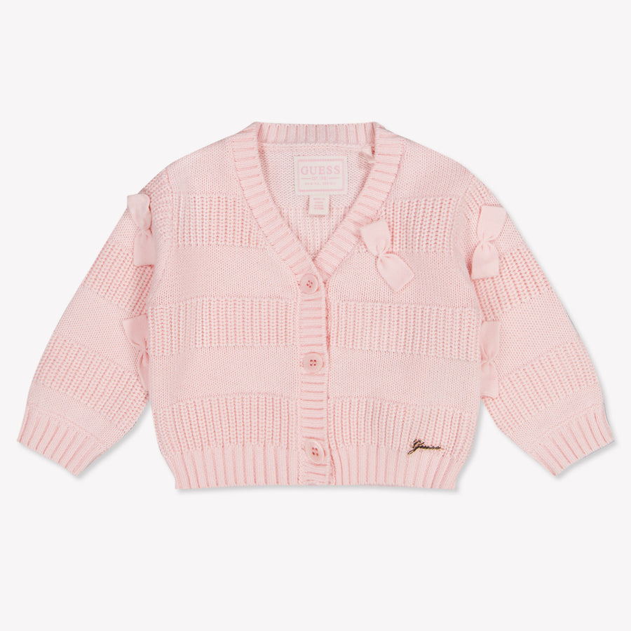 Guess Baby Girls Cardigan In Light Pink