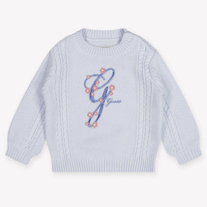 Guess Baby Girls Sweater In Light Blue