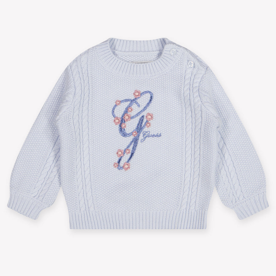 Guess Baby Girls Sweater In Light Blue