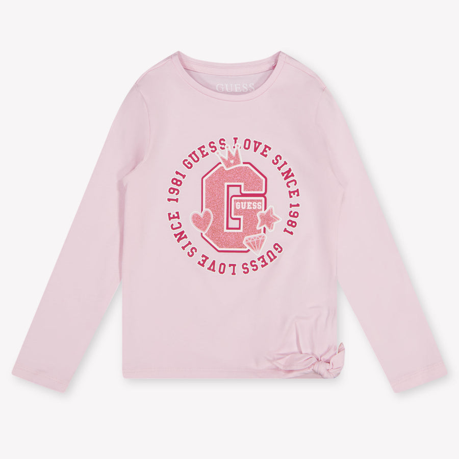 Guess Kids Girls T-Shirt In Light Pink