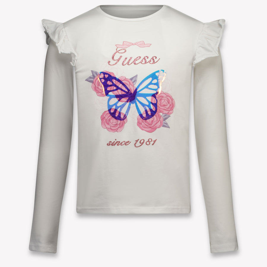 Guess Kinder Meisjes T-Shirt In Wit