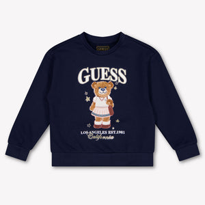 Guess Kids Girls Sweater In Navy