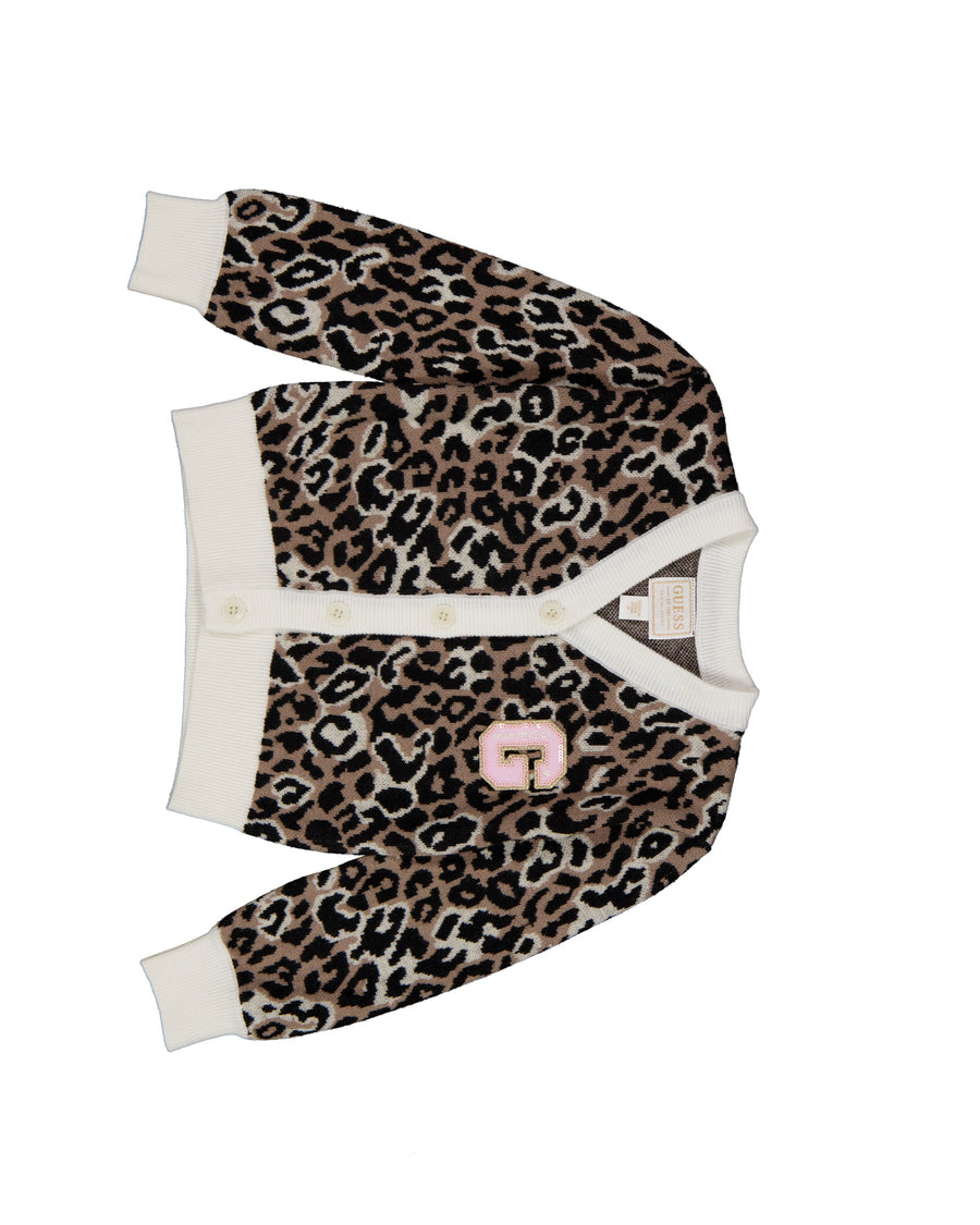 Guess Kids Girls Cardigan In Panther