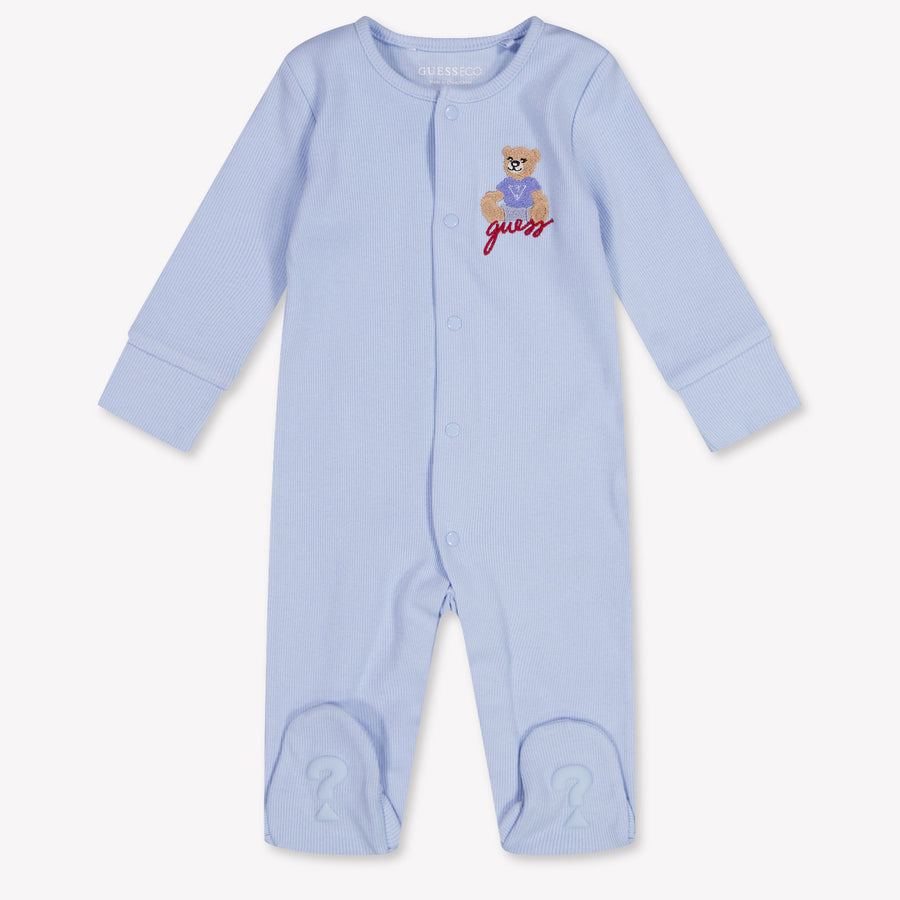 Guess Baby Boys Romper in Light Blue