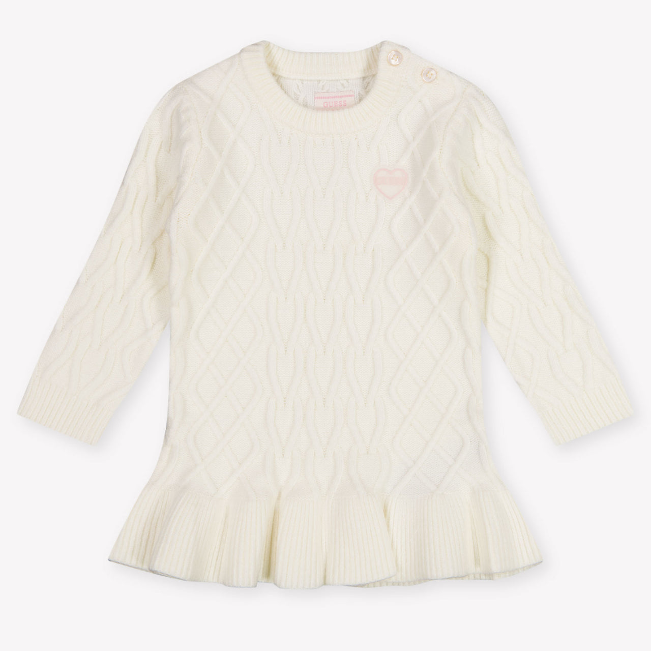 Guess Baby Meisjes Jurk In Off White