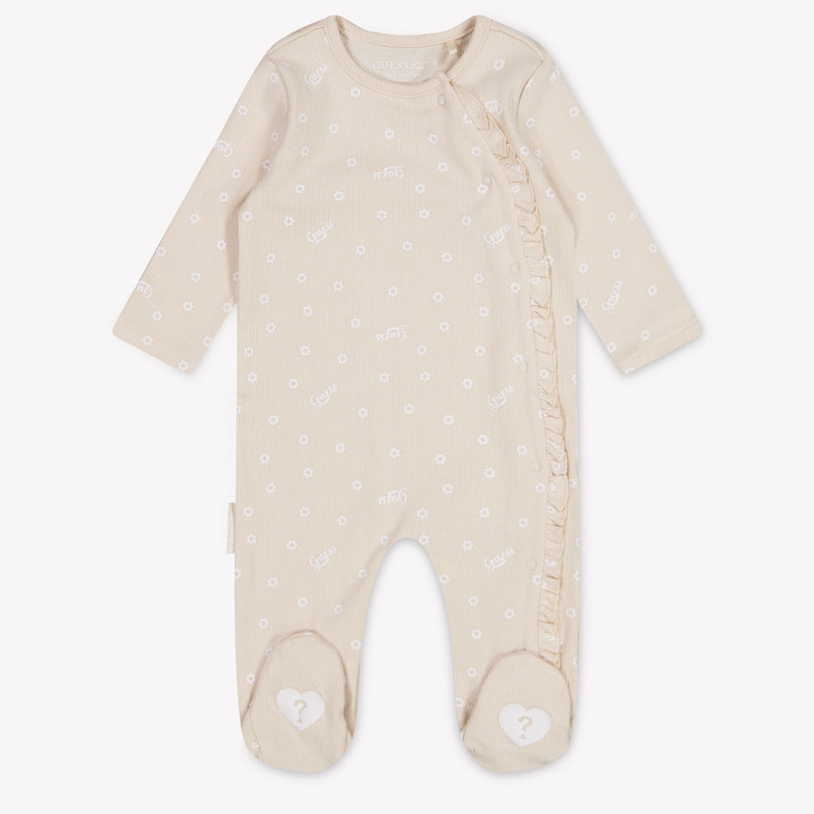Guess Baby Girls Romper in Light Beige