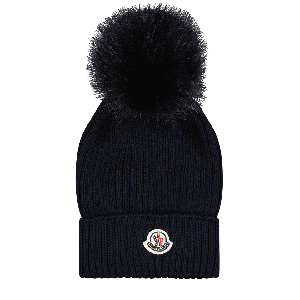 Moncler Kinder Meisjes Muts Navy s