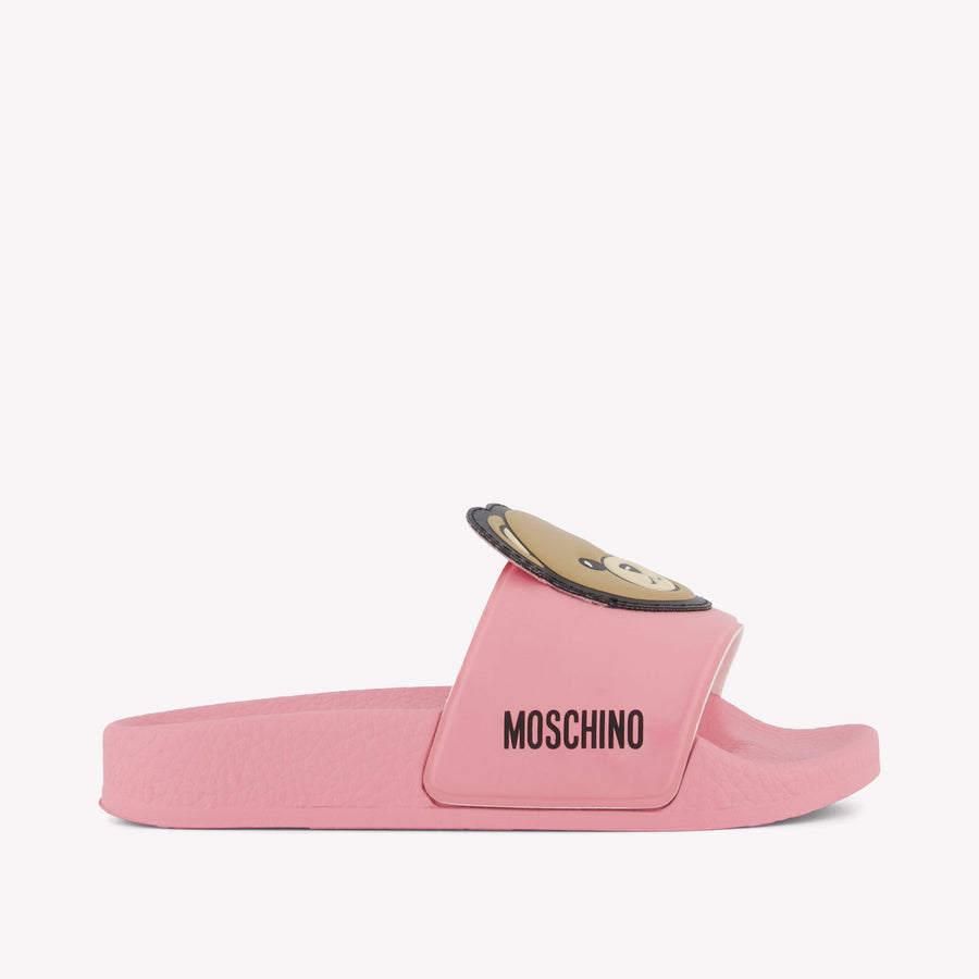 Moschino Girls Slides in Pink