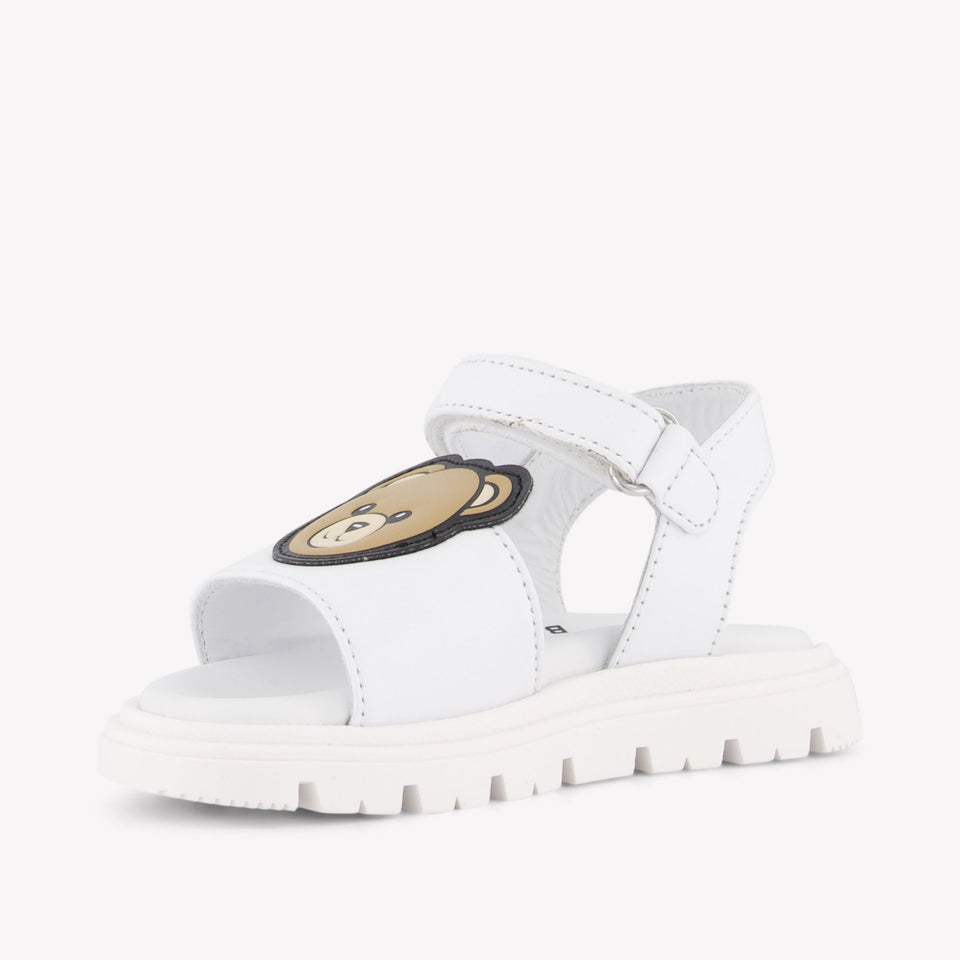 Moschino Unisex Sandalen In Wit