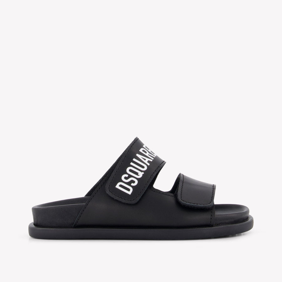Dsquared2 Kinder Jongens Slippers In Zwart