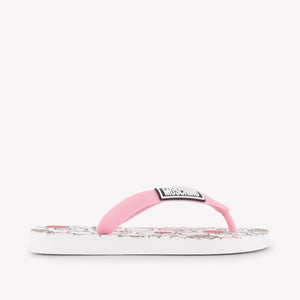 Moschino Girls Flipflops In Pink