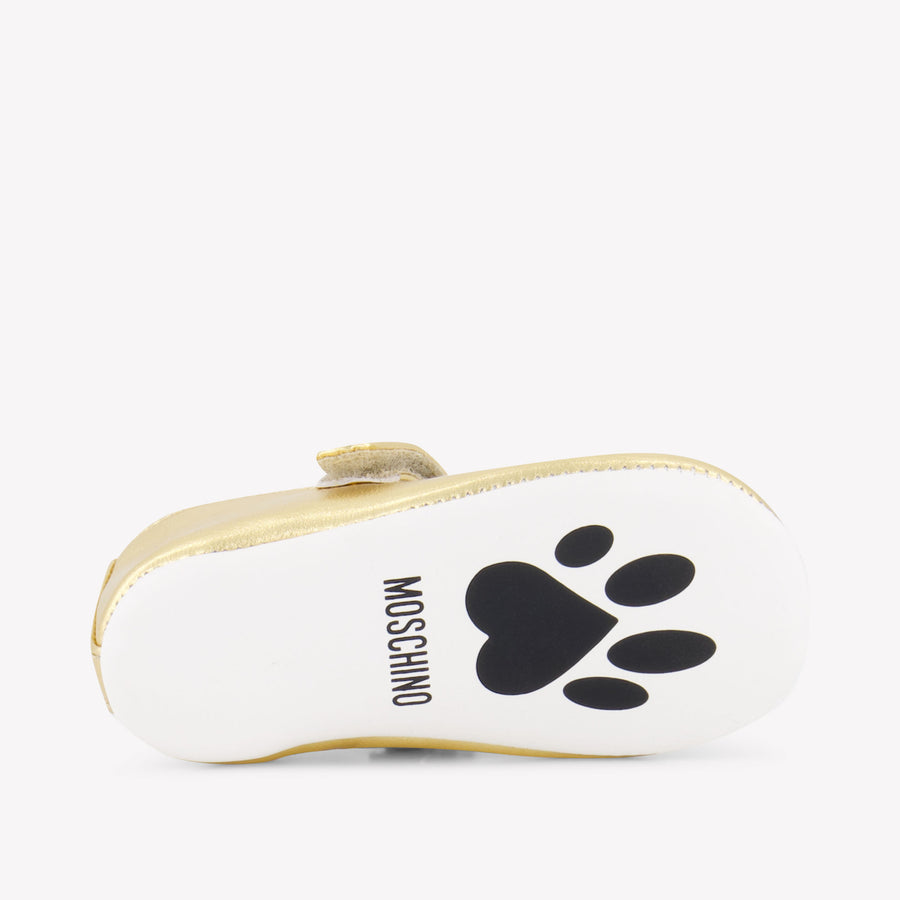Moschino Baby Girls Shoes In Gold