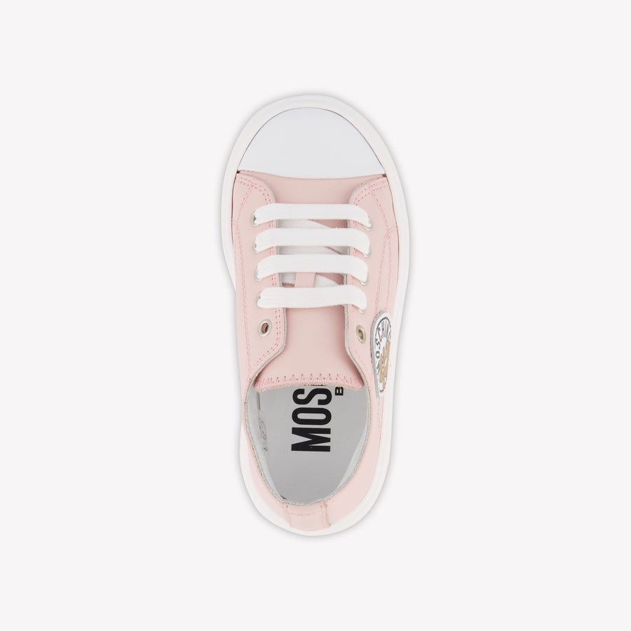 Moschino Girls Sneakers In Light Pink