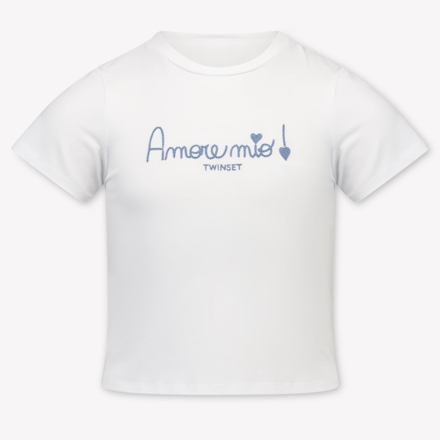 Twinset Kinder Meisjes T-Shirt In Wit