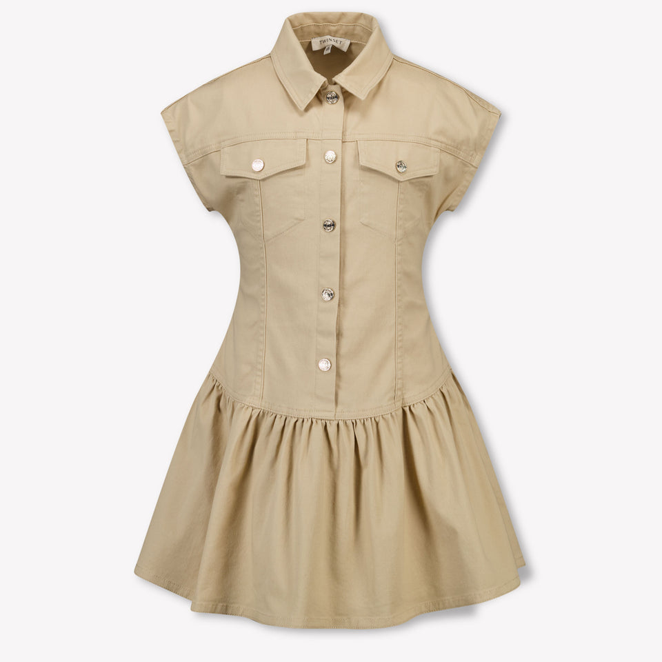 Twinset Kids Girls Dress In Beige
