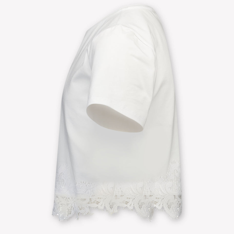 Twinset Kinder Meisjes T-Shirt In Wit