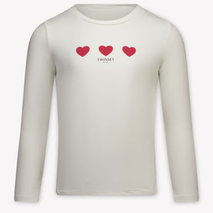 Twinset Kids Girls T-Shirt In OffWhite