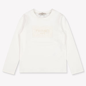 Twinset Kinder Meisjes T-Shirt In Off White
