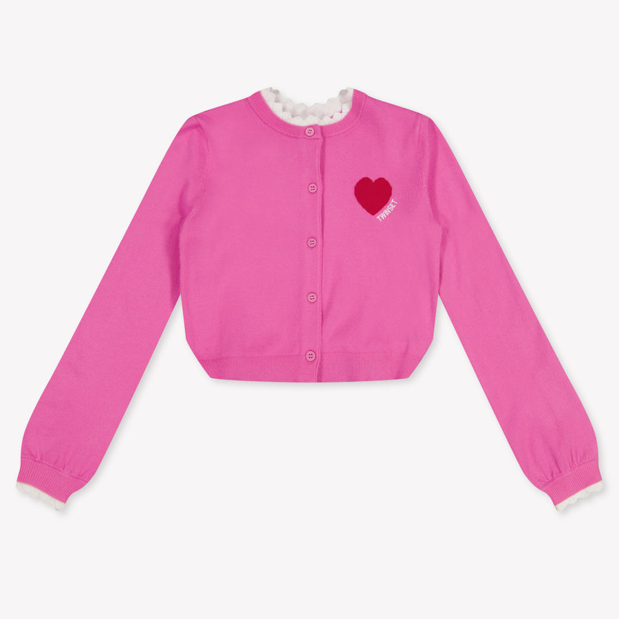 Twinset Girls Cardigan in Fuchsia