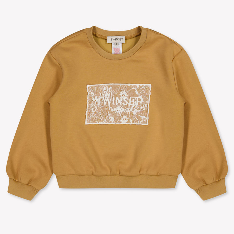 Twinset Kids Girls Sweater In Beige