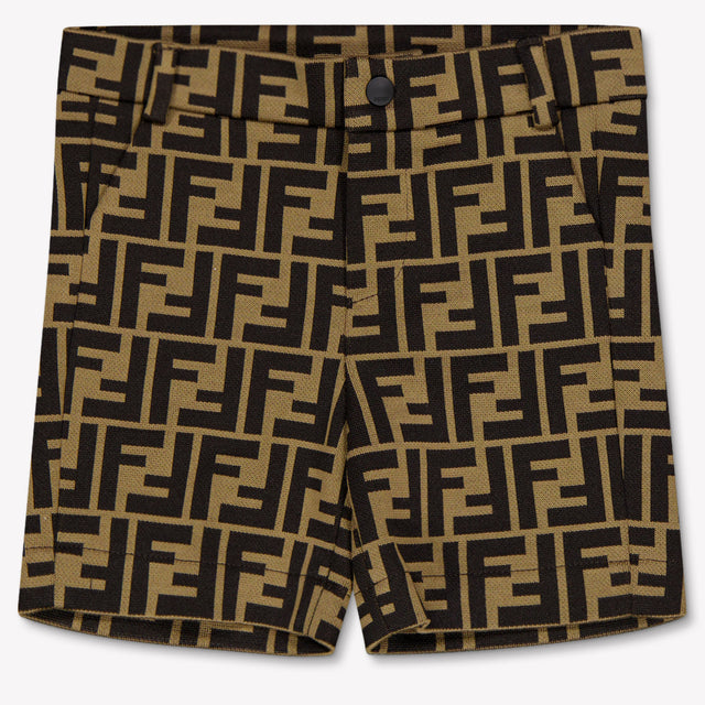 Fendi Baby Boys Shorts In Brown