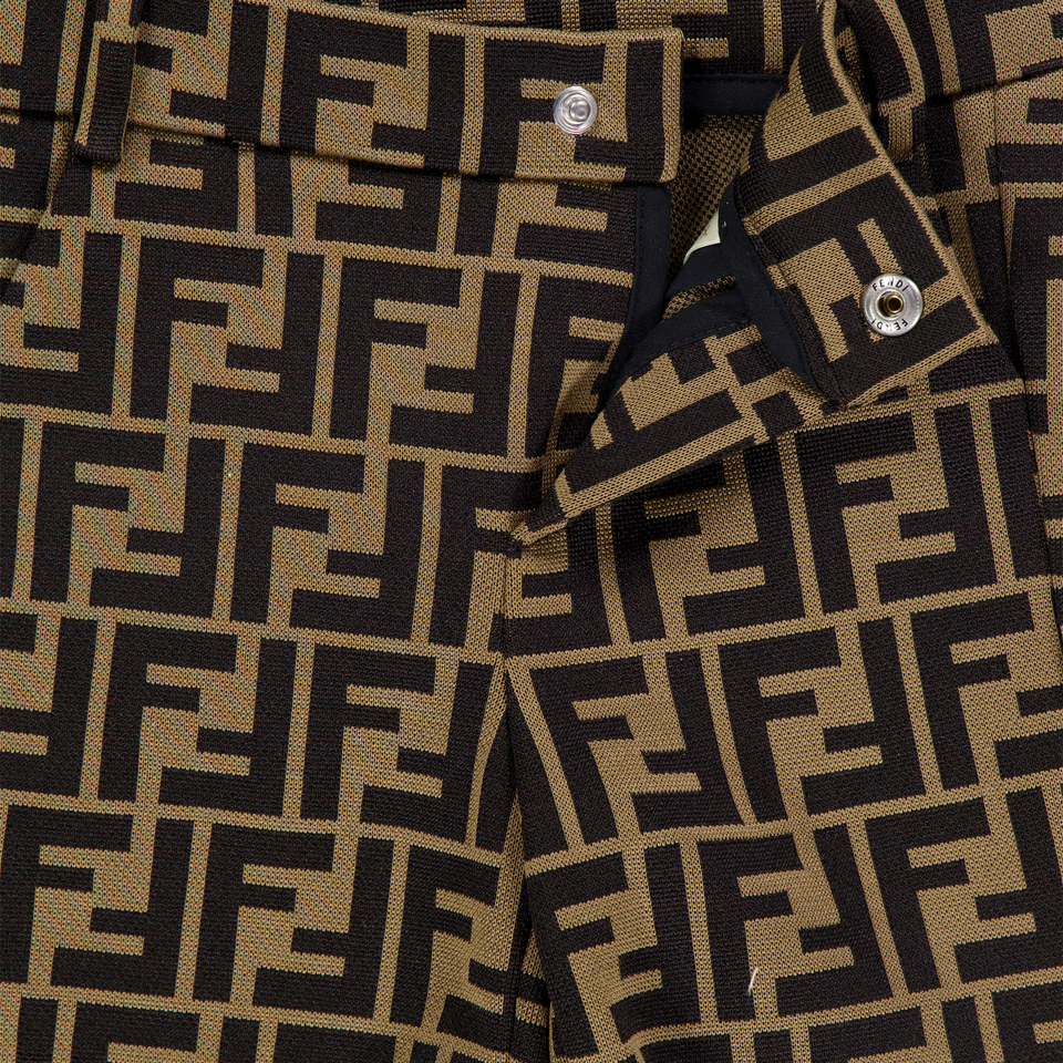 Fendi Baby Jongens Shorts In Bruin