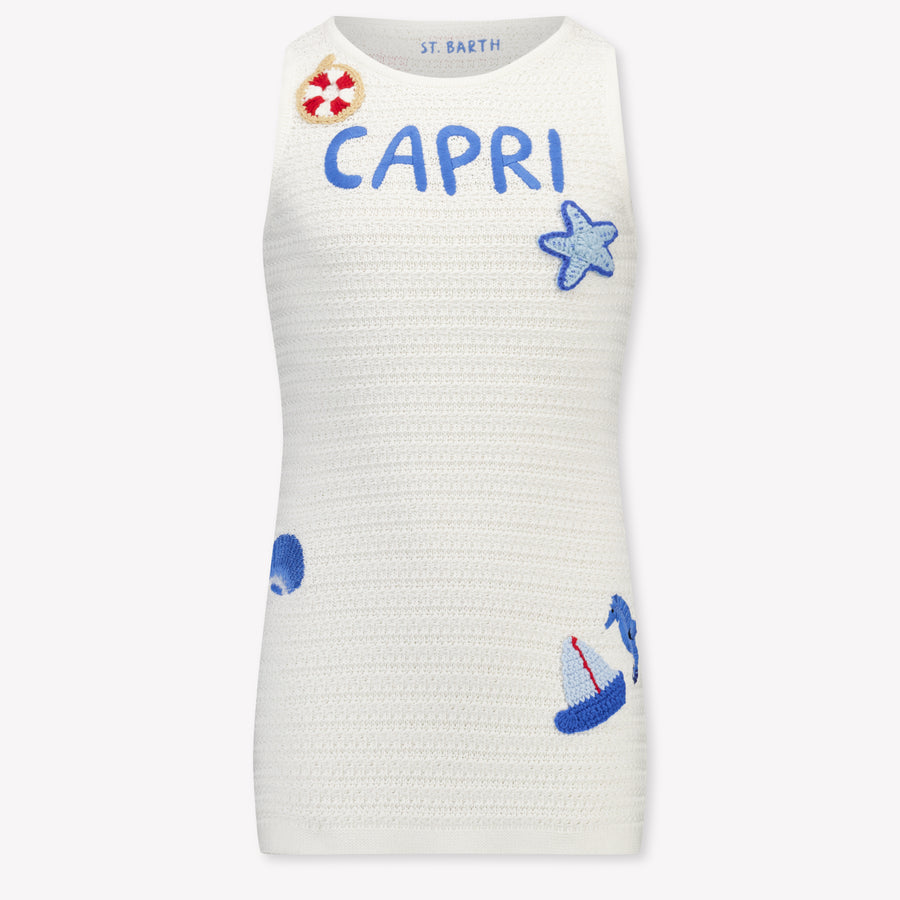 MC2 Saint Barth Kids Girls Dress In OffWhite