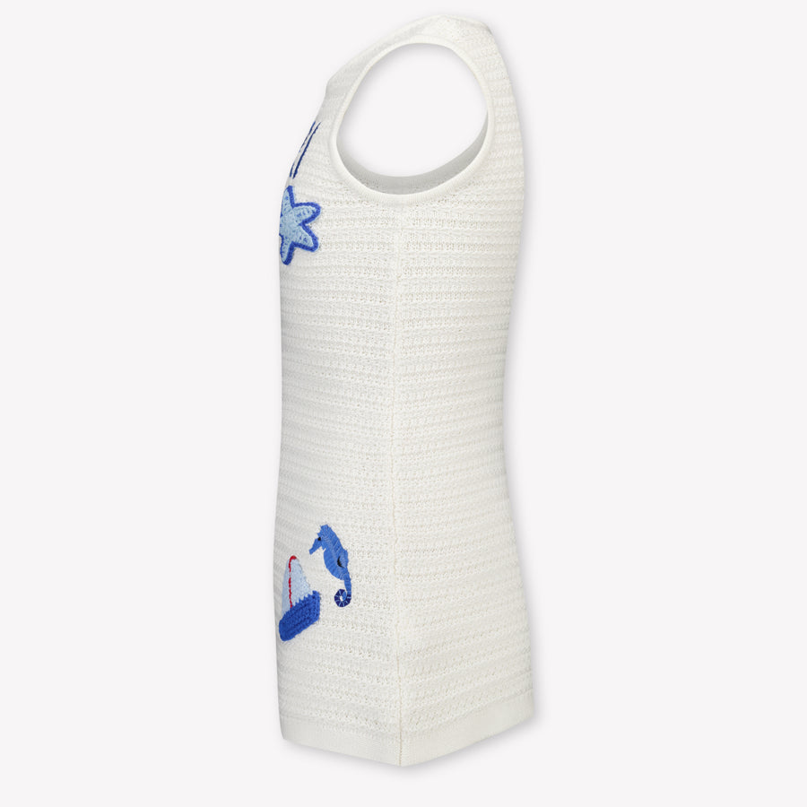 MC2 Saint Barth Kids Girls Dress In OffWhite