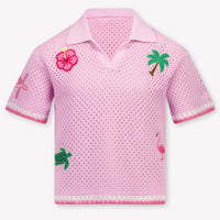 MC2 Saint Barth Kinder Meisjes Polo In Roze
