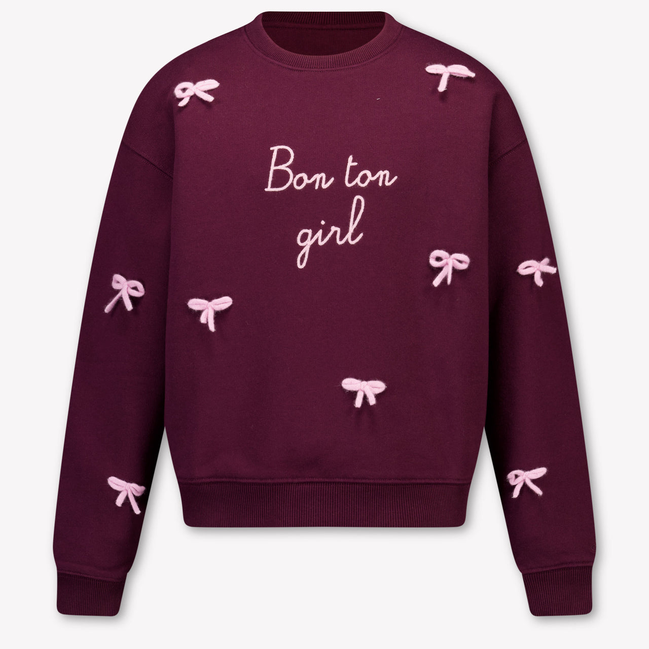 MC2 Saint Barth Kids Girls Sweater In Bordeaux