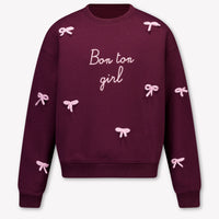 MC2 Saint Barth Kids Girls Sweater In Bordeaux