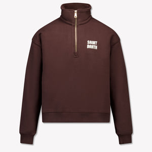 MC2 Saint Barth Kids Girls Sweater In Brown