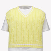 MSGM Kids Girls T-Shirt In Yellow