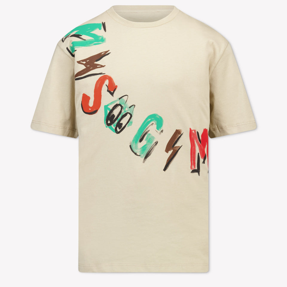 MSGM Kinder Jongens T-Shirt In Beige