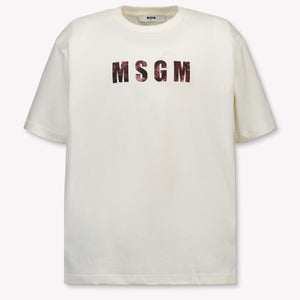 MSGM Kids Boys T-Shirt In OffWhite