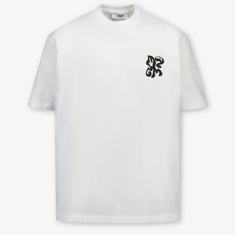 MSGM Kinder Jongens T-Shirt In Wit