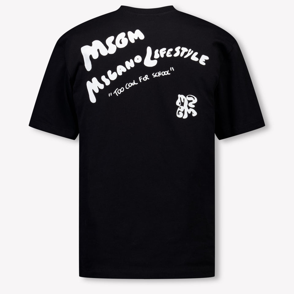 MSGM Kids Boys T-Shirt In Black