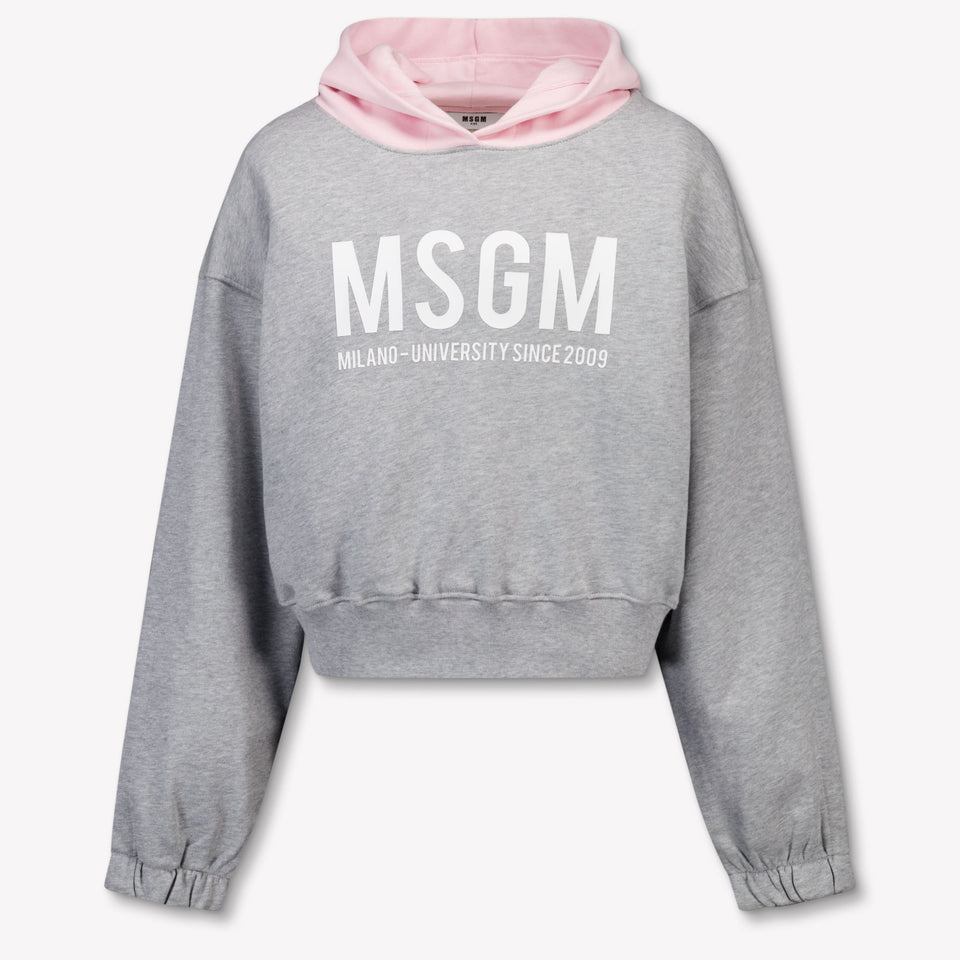 MSGM Kids Girls Sweater In Gray