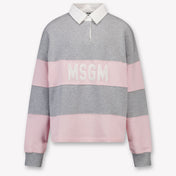 MSGM Kids Girls Sweater In Light Pink