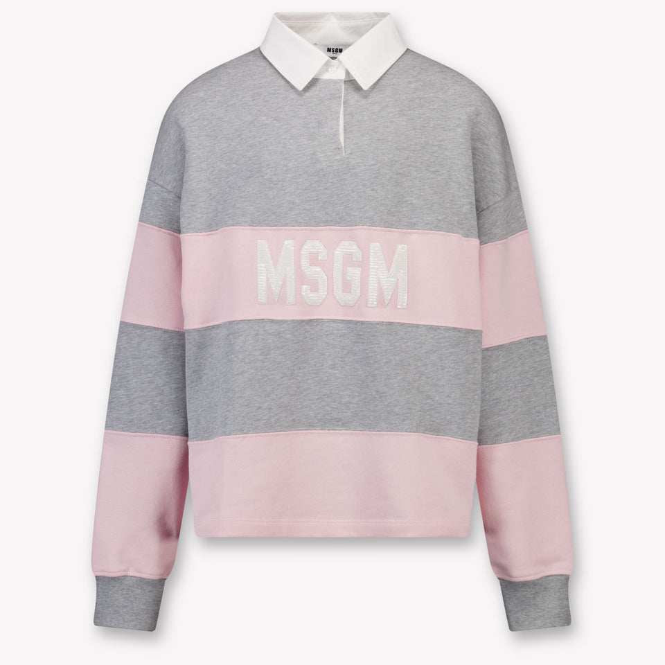 MSGM Kids Girls Sweater In Light Pink
