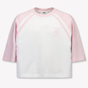 MSGM Kinder Meisjes T-Shirt In Wit