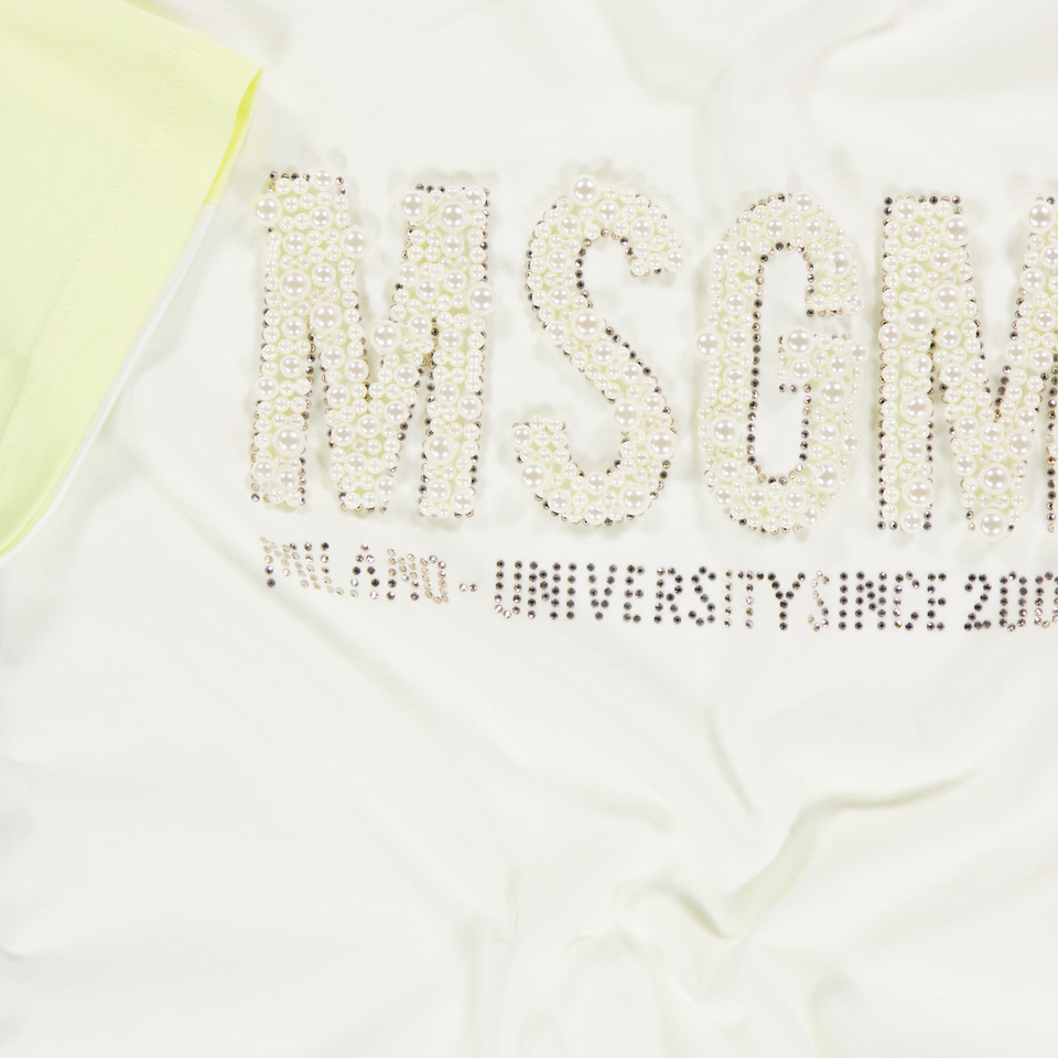 MSGM Kinder Meisjes T-Shirt In Wit