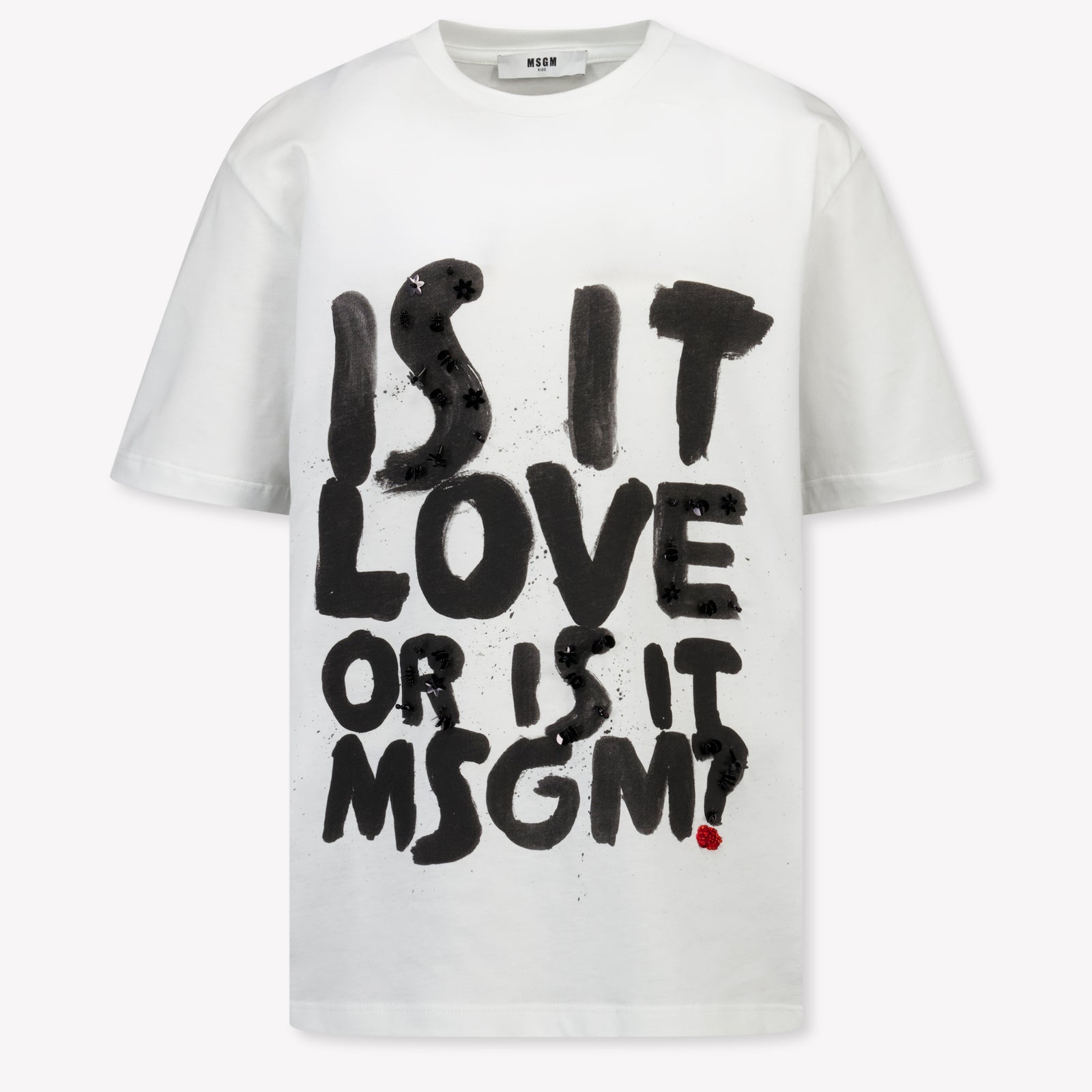MSGM Kids Girls T-Shirt In White