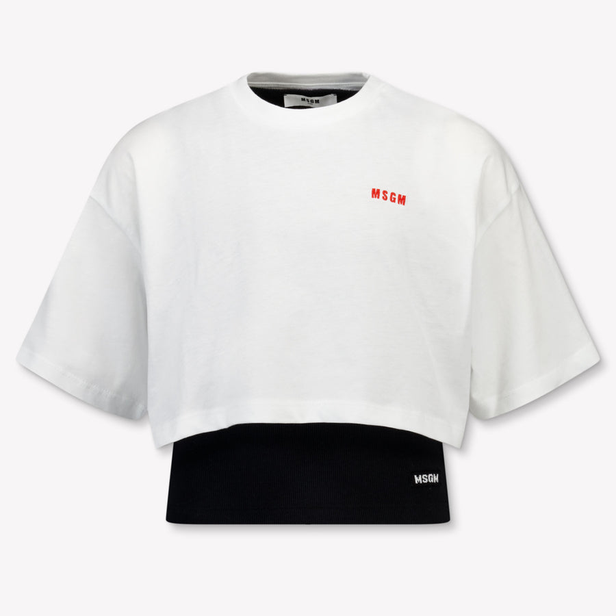 MSGM Girls T-Shirt in White