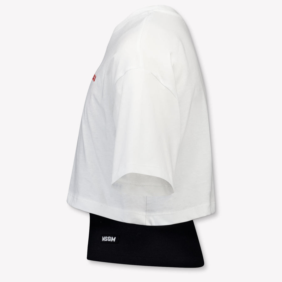 MSGM Kinder Meisjes T-Shirt In Wit